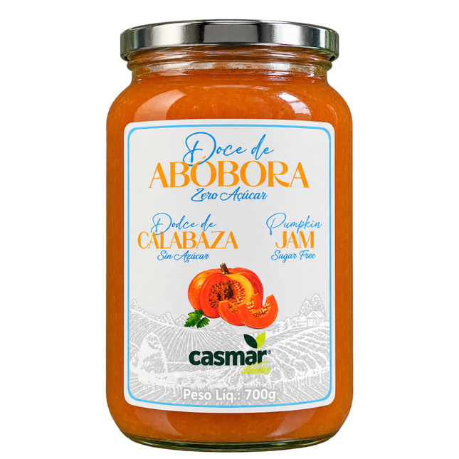 Doce de Abobora Tradicional ZERO Casmar 700g Link Brazil