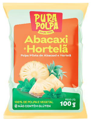 Pineapple and Mint Pulp Pura Polpa 100g
